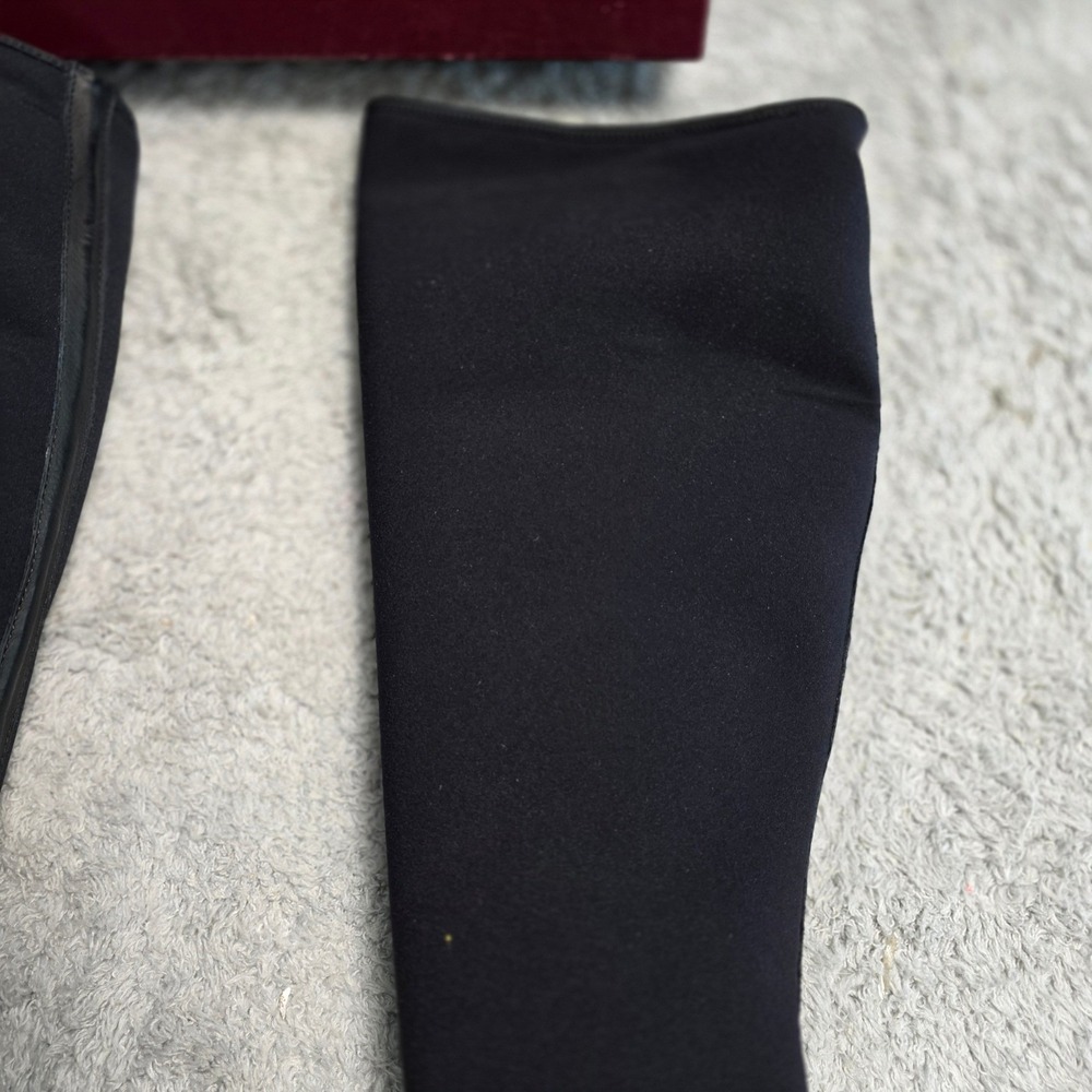 Amalfi Rangoni Black Italian‎ Leather Stretch Calf Knee High Heel Boots 5M NEW✨ - Picture 6 of 10